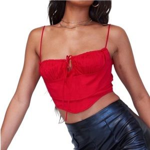 Princess Polly Red Ramona Top